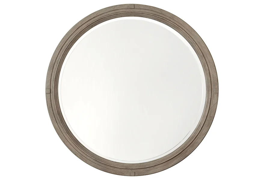 Bella Round Mirror by Bassett at Esprit Decor Home Furnishings
